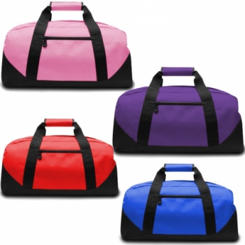 Duffel Bag with Contrasting Black Bottom - Small