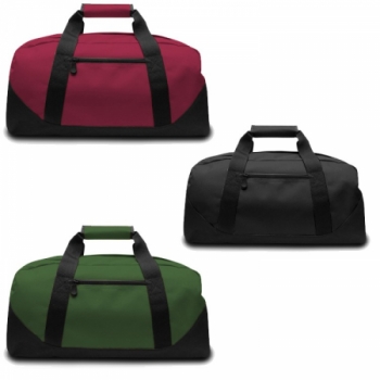 Duffel Bag with Contrasting Black Bottom - Medium
