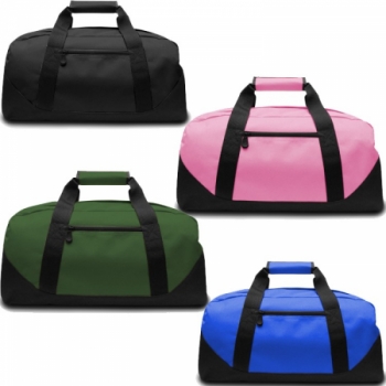 Duffel Bag with Contrasting Black Bottom - Large