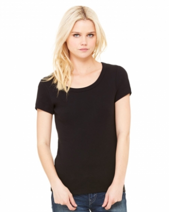 Bella + Canvas - Ladies' Baby Rib Short Sleeve Scoopneck T-Shirt -