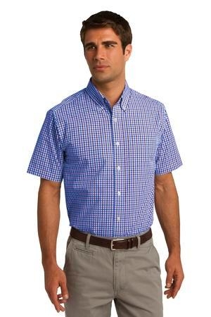 Port Authority Short Sleeve Gingham Easy Care Shirt.