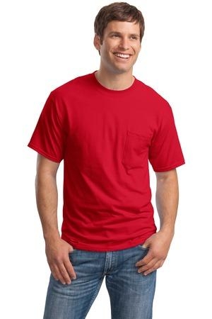 Hanes Beefy-T - 100% Cotton T-Shirt with Pocket.