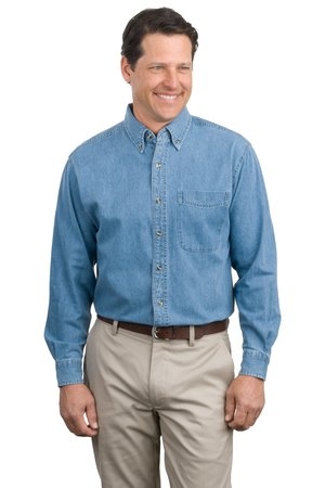 Port Authority - Long Sleeve Denim Shirt.