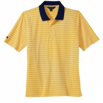 Brooks Brothers Men's Uneven Bar Stripe Pique Short Sleeve Polo