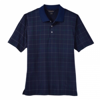 Brooks Brothers Men's Window Pane Jersey Short Sleeve Polo