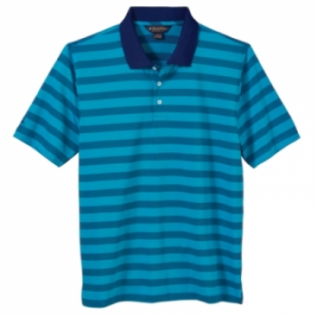 Brooks Brothers Men's Varigated Stripe Jersey Short Sleeve Polo