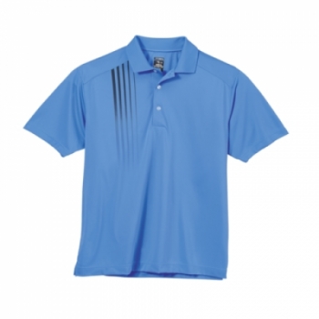 Page & Tuttle Golf Men's Cool Swing Vertical Ombre Stripe Jersey Short Sleeve Polo