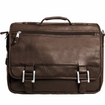 Copper Canyon Leather Expandable Briefcase - Brown