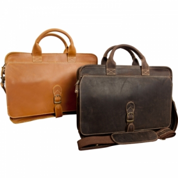 Texas Canyon Leather Briefcase