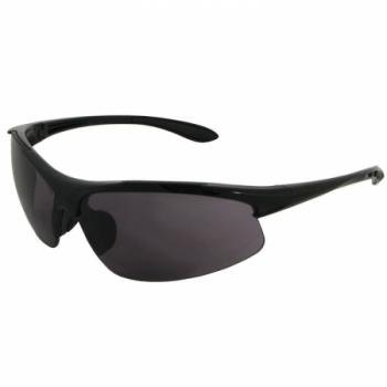 Commandos Safety Glasses w/ Black Rubber Temple (Smoke Lens)