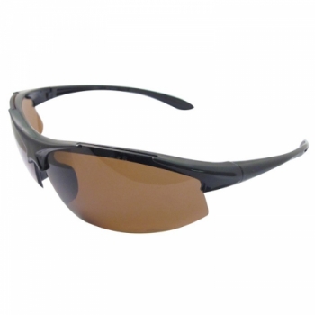 Commandos Safety Glasses with Black Frame & Brown Smoke Polarized Lens