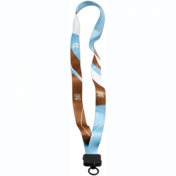 3/4" Dye Sublimated Lanyard with Plastic Clamshell & O-Ring