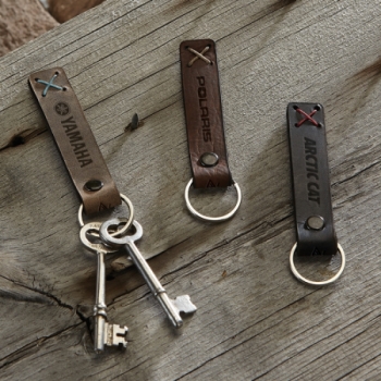 BAILEY Leather Riveted Keychain