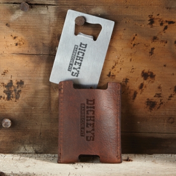 MALTSTER Metal Bottle Opener with Leather Sleeve