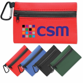 Brand Gear™ Neoprene Zipper Wallet™ with Carabiner