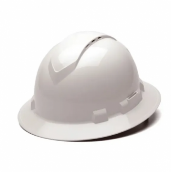 Pyramex Ridgeline Vented 4-Point Ratchet Full Brim Hard Hat