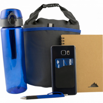 New Hire Welcome Set with Bottle, Notebook, & Smartphone Wallet