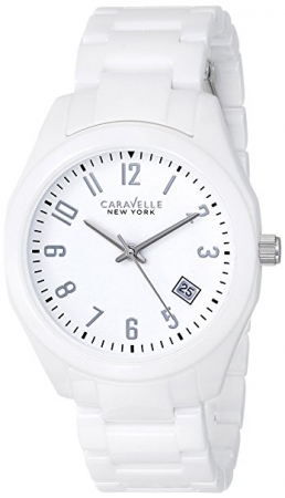 Caravelle Women's White Ceramic Watch
