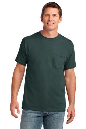 Port & Company 5.4-oz 100% Cotton Pocket T-Shirt.