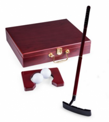 Ace Executive Putter Set in Wood Travel Case