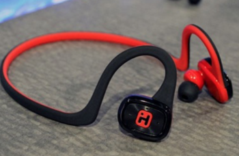 iHome Water-Resistant Bluetooth Behind the Neck Sport Earphones w/ Mic & Pouch