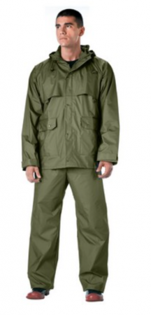 Olive Drab Microlite Rain Suit - Small to X-Large