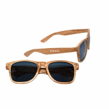 Faux Wood Frame Sunglasses