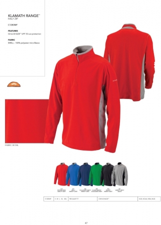 Columbia Men's Klamath Range 1/2 Zip Pullover - Blank