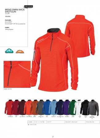 Columbia Men's Omni-Wick Shotgun 1/4 Zip - Blank
