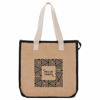 Jute Insulated Grocery Tote