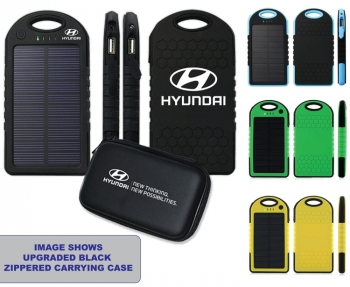 5000mAh Dual-USB Water Resistant Solar Power Bank Charger
