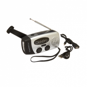 Dynamo Solar AM-FM Radio/Flashlight w/ USB