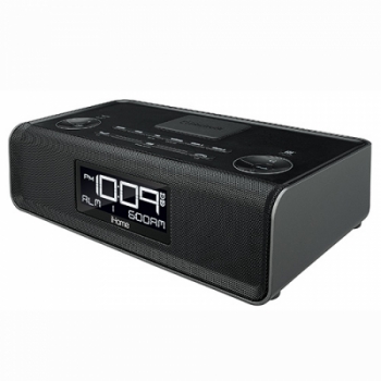 BLUETOOTH STEREO DUAL ALARM CLOCK RADIO W/CHARGING