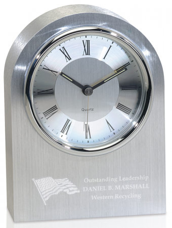 Silver Arch Clock