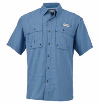 Magellan Outdoors Men's Aransas Pass Short Sleeve Gingham Fishing Shirt