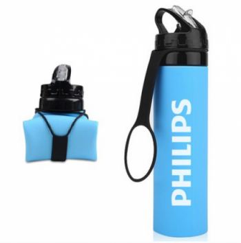 20oz. Silicone Foldable Water Bottle