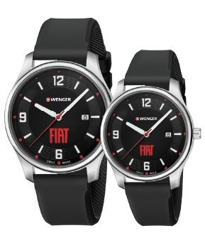 Wenger City Active Black Dial Black Silicone Strap
