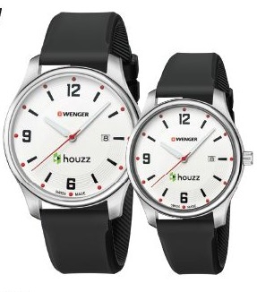 Wenger City Active White Dial Black Silicone Strap