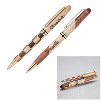 Unique Pattern Solid Wood Ballpoint Pen