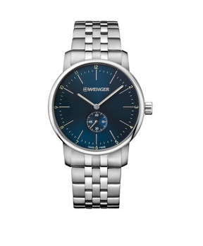 Wenger Urban Classic, Large Sub Second Blue Dial, Stainless Steel Bracelet