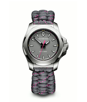 Victorinox I.N.O.X. V Grey Dial, Grey/Pink Paracord Strap
