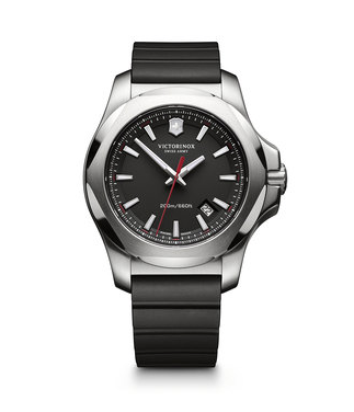 Victorinox I.N.O.X. Large Black Dial, Black Genuine Rubber Strap