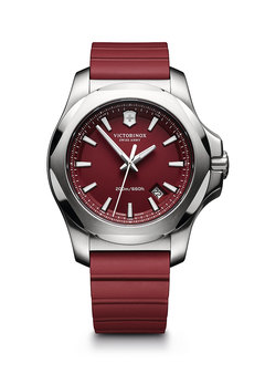 Victorinox I.N.O.X. Large Red Dial, Red Genuine Rubber Strap 