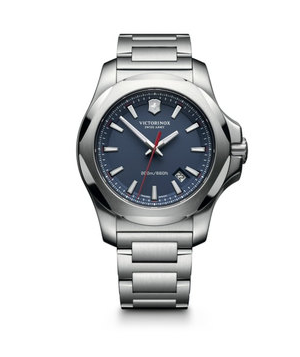 Victorinox I.N.O.X. Stainless Steel Large Blue Dial, Stainless Steel Bracelet