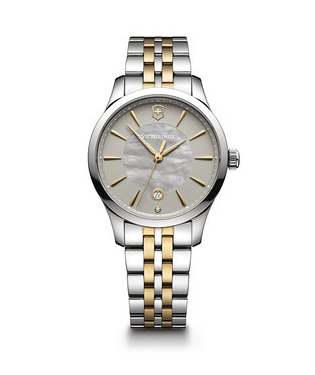 Victorinox Alliance Small Silver Dial with Diamond Marker, Two-Tone Stainless Steel Bracelet