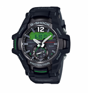 MENS G-SHOCK GRAVITYMASTER BLUETOOTH WATCH, BLACK/GREEN