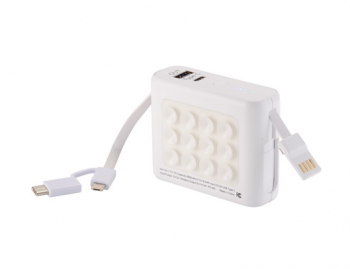 GALAXY 5000 MAH WIRELESS POWERBANK WITH CABLES