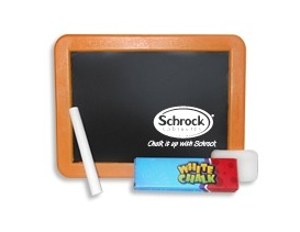 PLASTIC BLACKBOARD W/ 2 PIECES OF CHALK & FOAM ERASER