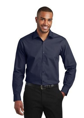 PORT AUTHORITY® LONG SLEEVE SLIM FIT CAREFREE POPLIN SHIRT