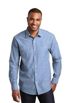 PORT AUTHORITY® MEN'S SLUB CHAMBRAY SHIRT